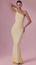 Selene - Butter Yellow Jersey Bridesmaid Dress