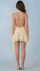 Marielle - Butter Yellow Halterneck Mini Dress