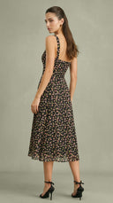 Noemi - Black Floral Slip Midi Dress