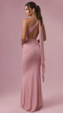 Selene - Blush Pink Jersey Bridesmaid Dress