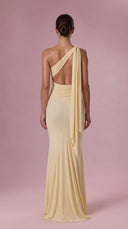 Selene - Butter Yellow Jersey Bridesmaid Dress