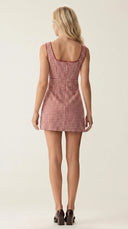 Pippa - Red Gingham Square Neck Mini Dress