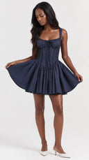 Liana - French Navy Corset Mini Dress