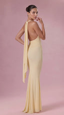 Selene - Butter Yellow Jersey Bridesmaid Dress